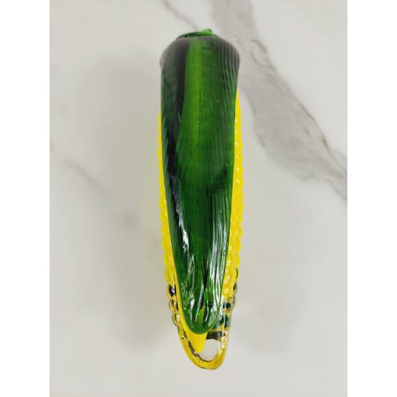 Art Glass Hand Blow Ear Sweet Corn Vegetable 8" Home Decor 90s Vintage - Picture 9 of 12